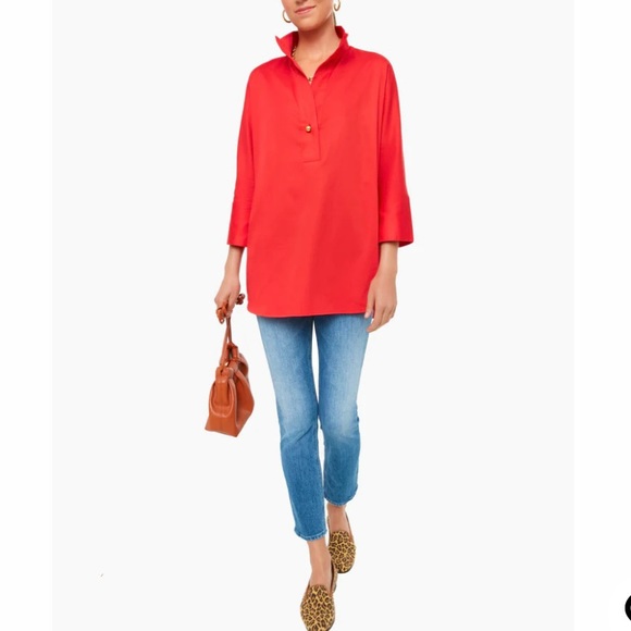 Tuckernuck Tops - Tuckernut Poppy Red Willow Oversized Blouse (Runs Large) Size M